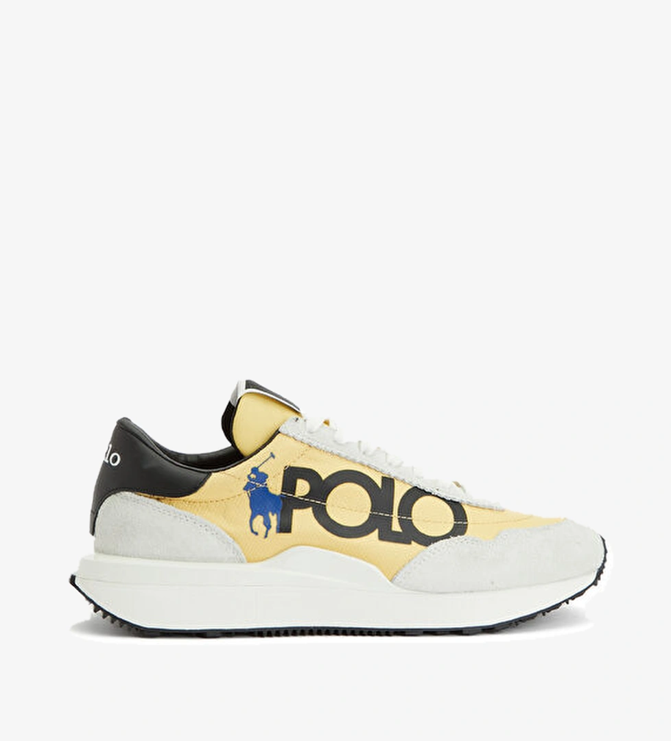 Polo Ralph Lauren Train 89 Beyaz Sarı Erkek Deri Sneaker model görseli