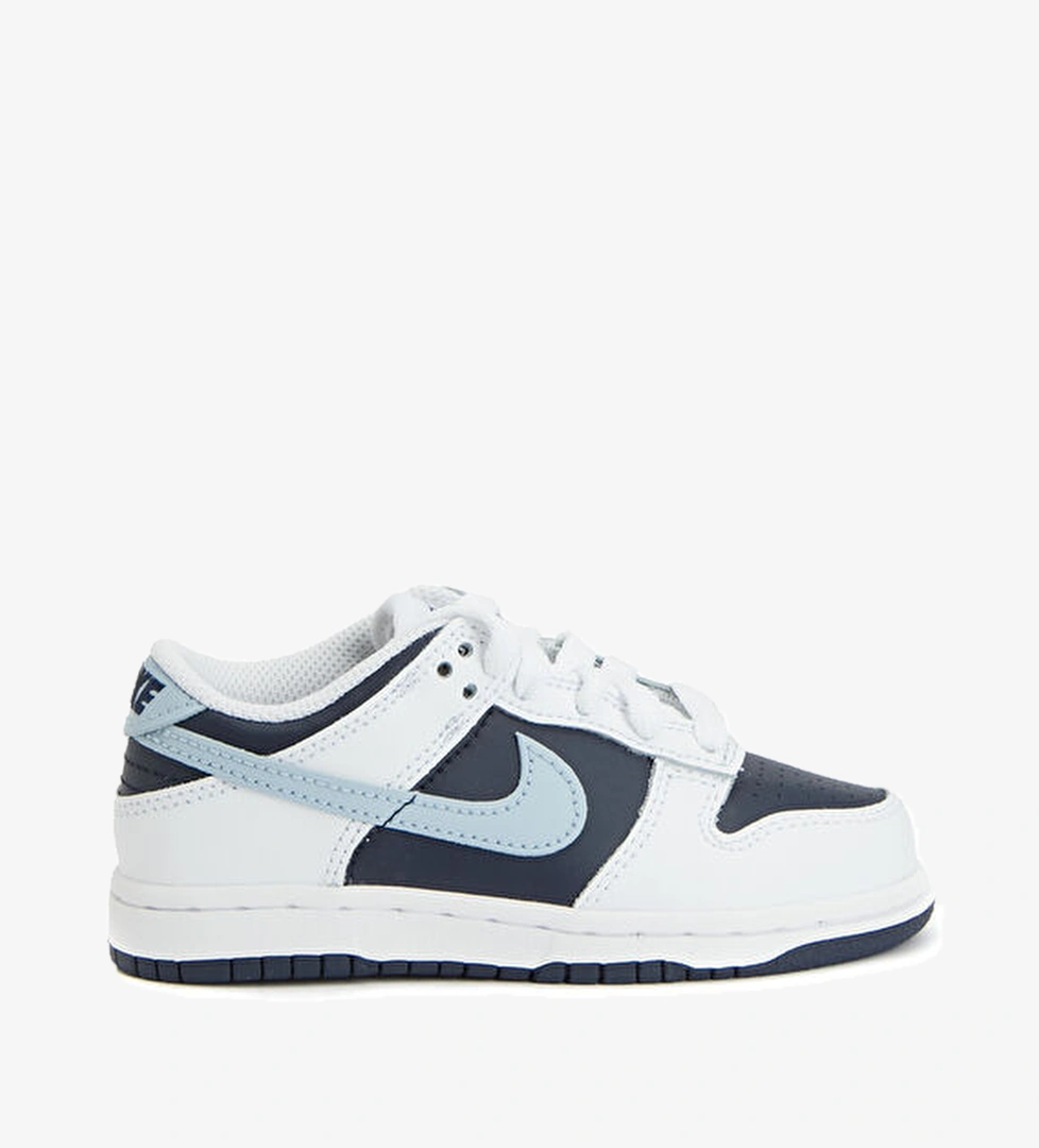 Dunk Beyaz Siyah Çocuk Deri Sneaker - Görsel 1