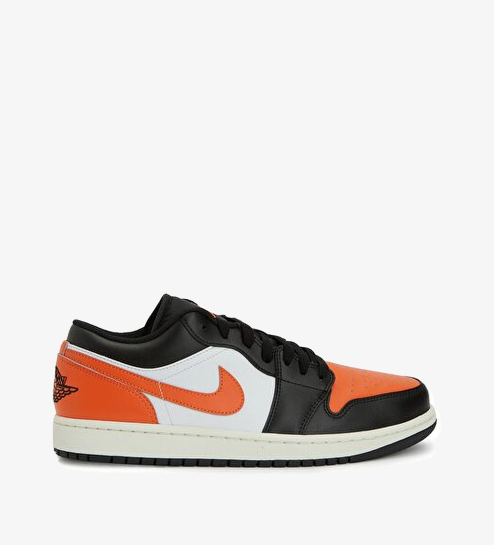 Nike Air Jordan 1 Low Siyah Gri Erkek Deri Sneaker model görseli