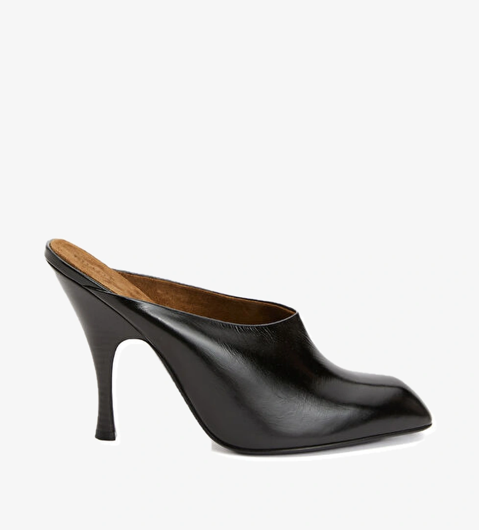 Colt Siyah Kadın Deri Terlik - Görsel 1