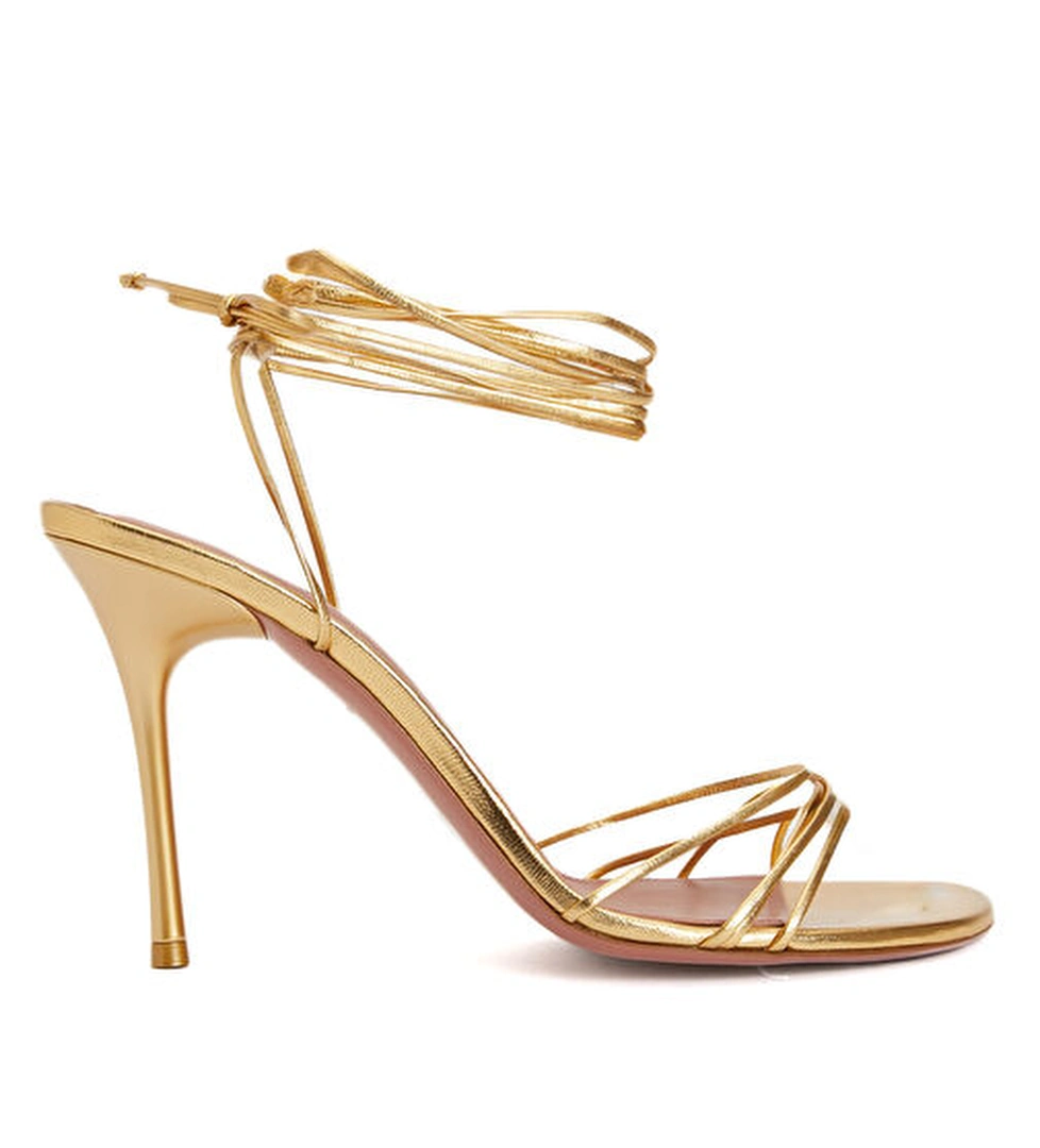 Amina Muaddi Topuklu Sandalet - Görsel 1