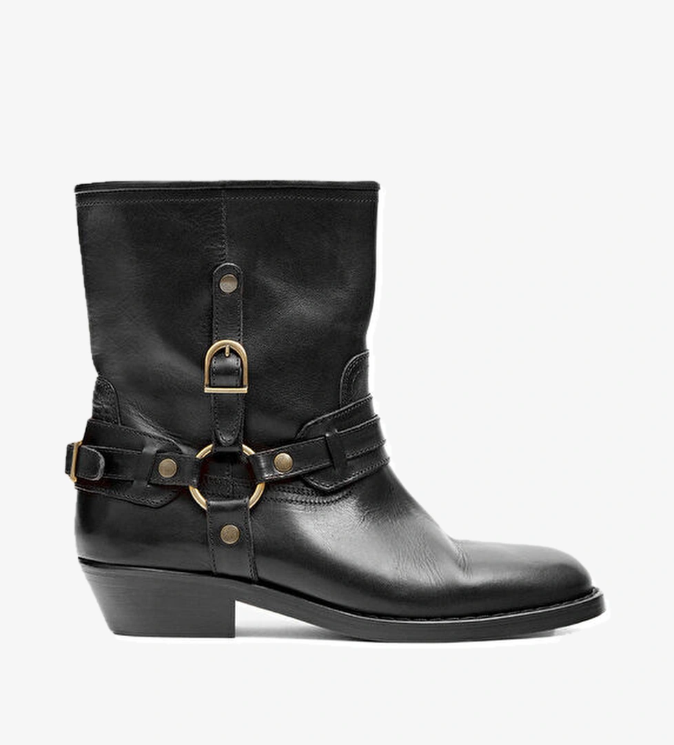 Isabel Marant Ildred Siyah Kadın Deri Bot model görseli