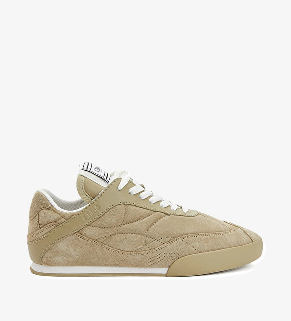 Chloe Kick Bej Kadın Süet Sneaker model görseli