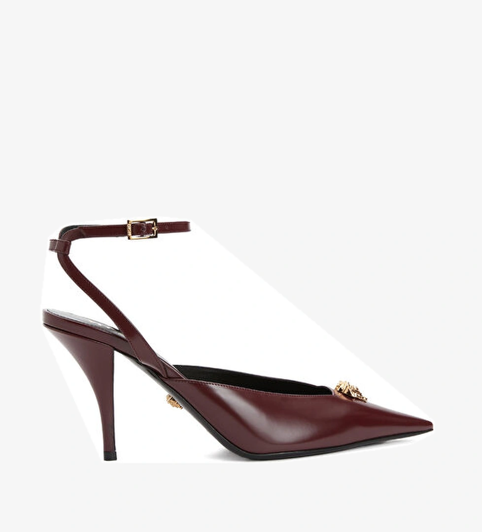 Versace Medusa Bordo Deri Topuklu Ayakkabı model görseli