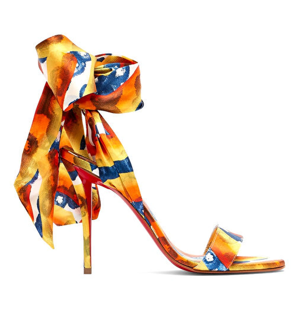 Miss Z Çok Renkli Kadın İpek Sandalet - Görsel 1