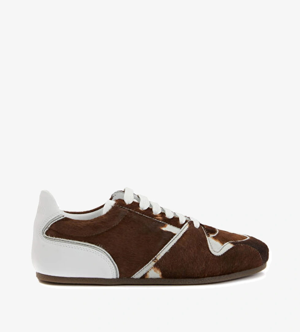 Moschino Tennis Kahve Beyaz Kadın Deri Sneaker model görseli