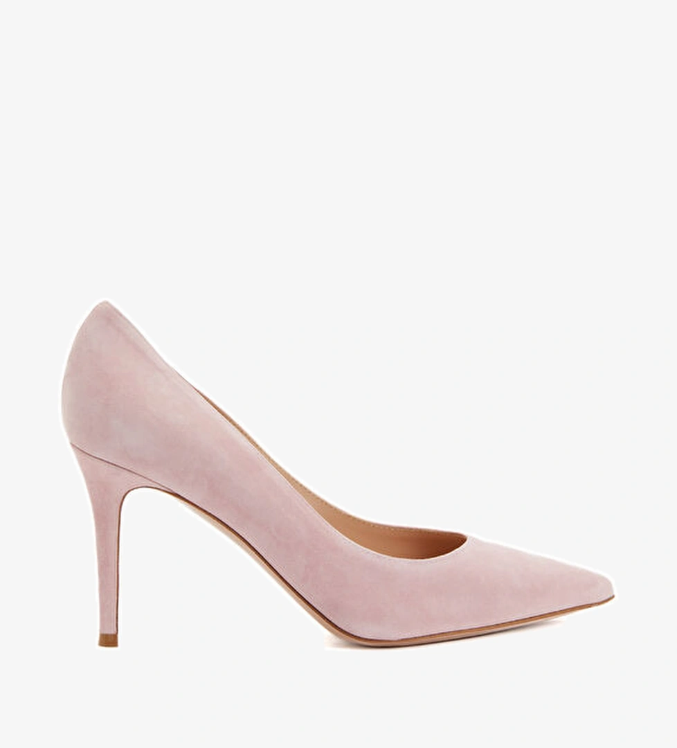 Gianvito Rossi Pembe Süet Stiletto model görseli