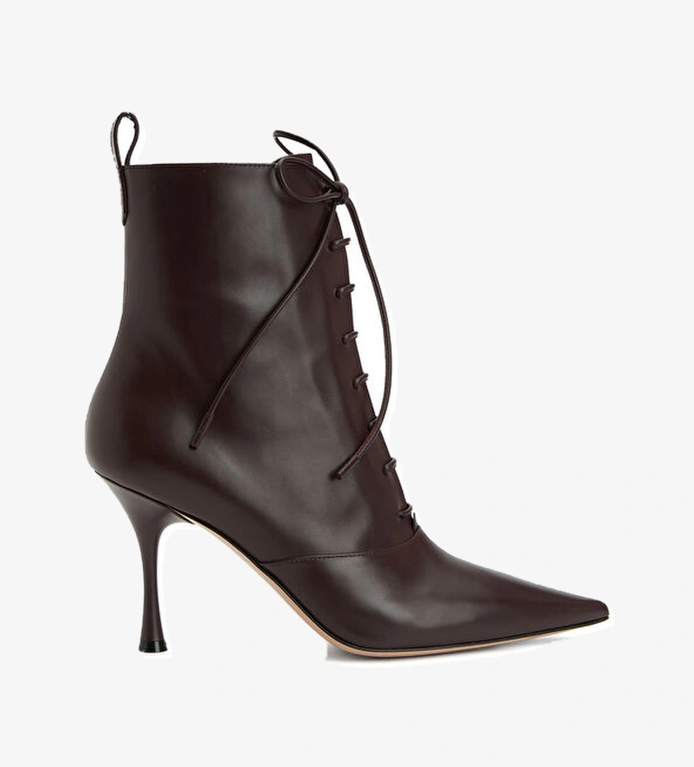 Gianvito Rossi Vitello Bordo Kadın Deri Bot model görseli