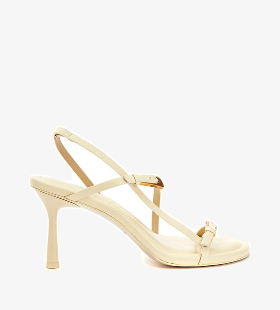 Cult Gaia Simona Krem Kadın Deri Sandalet model görseli
