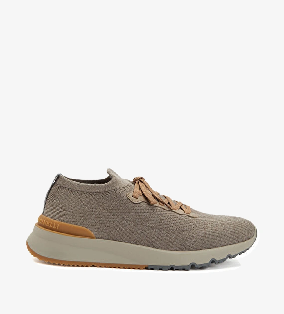 Brunello Cucinelli Açık Gri Erkek Yün Sneaker model görseli