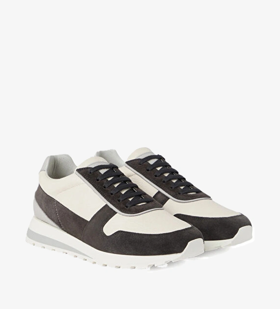 Pair Gri Siyah Erkek Deri Sneaker - Görsel 1