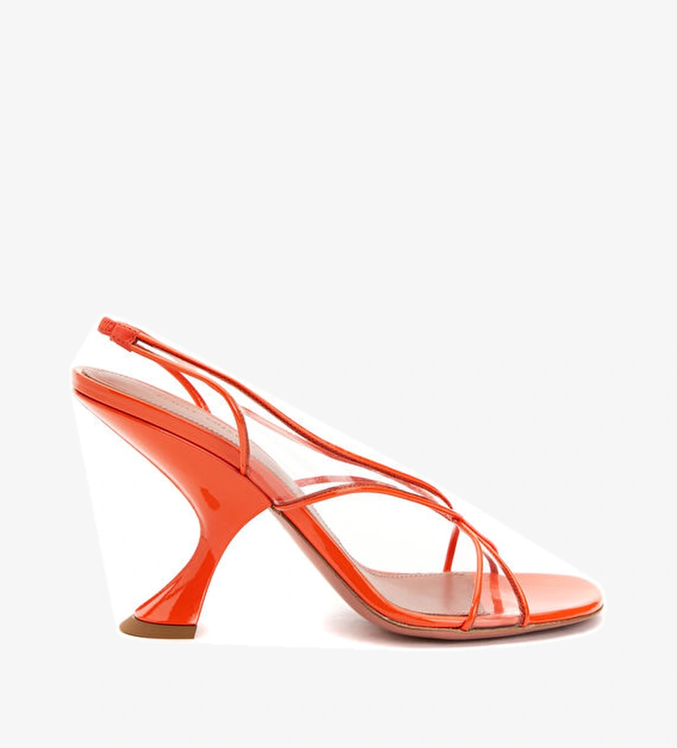 Amina Muaddi Lena Turuncu Kadın Sandalet model görseli