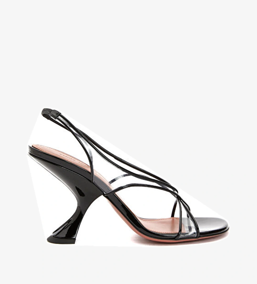 Amina Muaddi Lena Siyah Kadın Sandalet model görseli