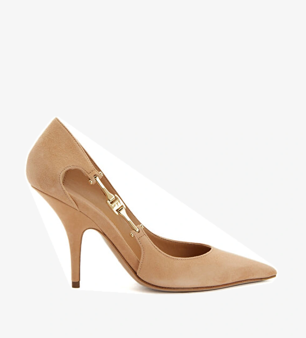 Ferragamo Nude Süet Topuklu Ayakkabı model görseli