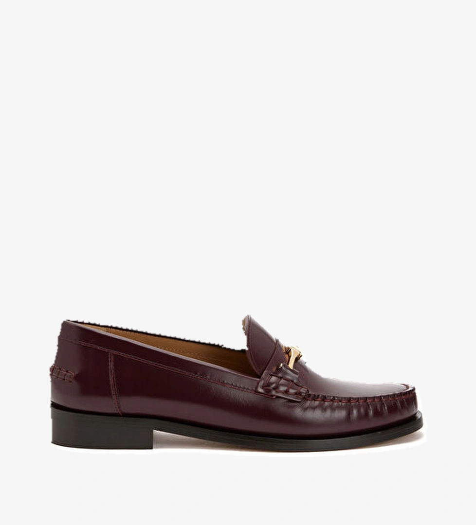 Ferragamo Harry Bordo Kadın Deri Loafer model görseli