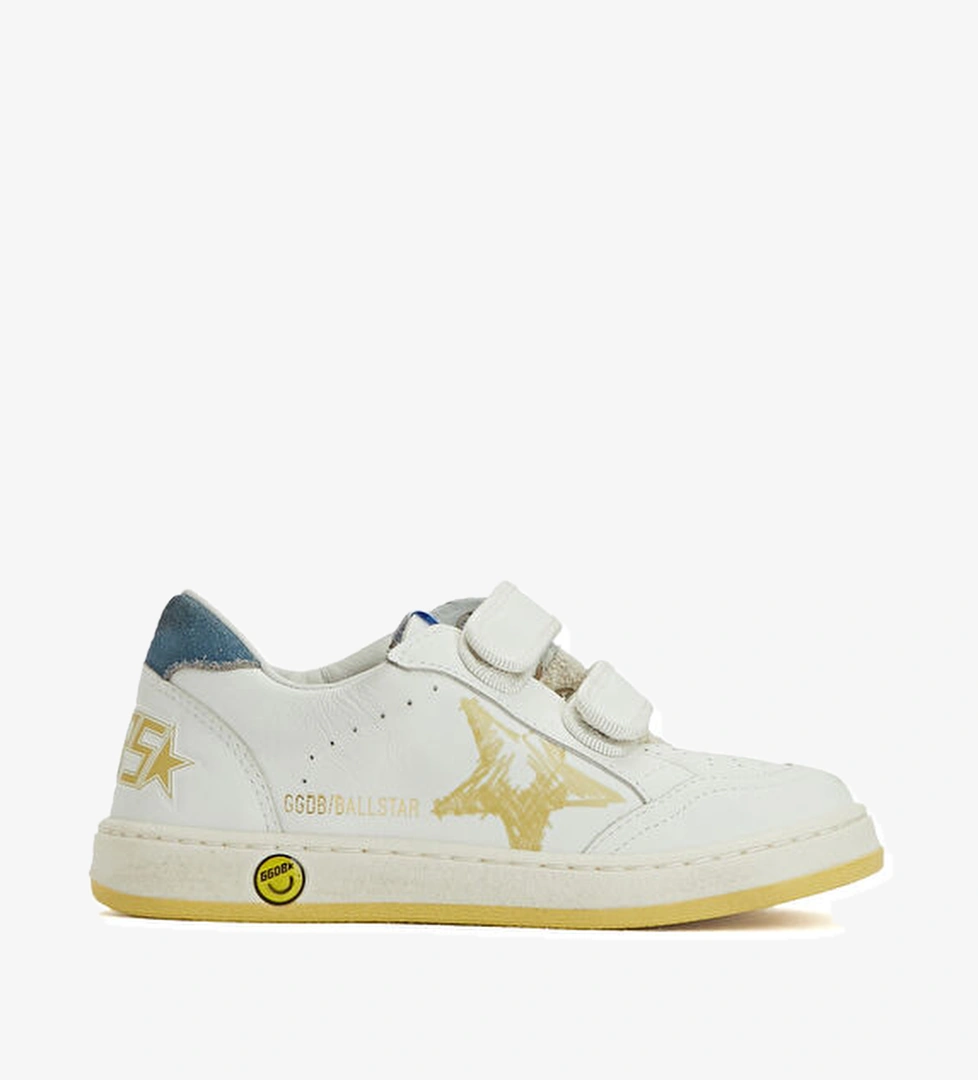 Golden Goose Ballstar Beyaz Unisex Çocuk Deri Sneaker model görseli