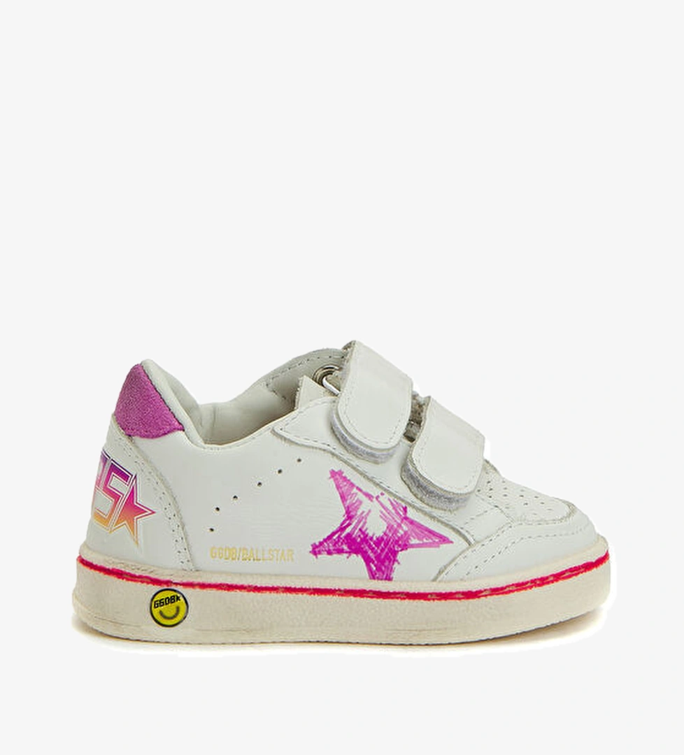 Ballstar Beyaz Çocuk Deri Sneaker - Görsel 1