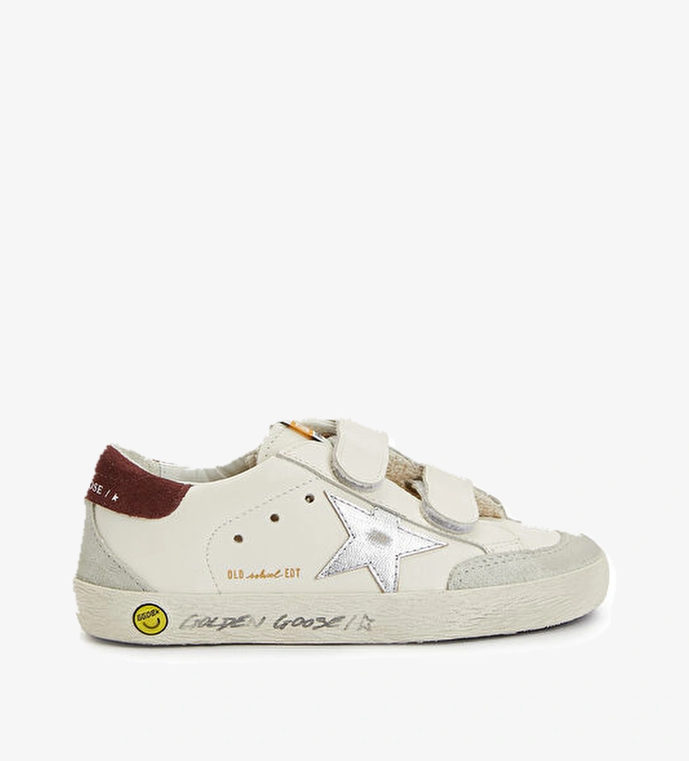 Golden Goose Old School Beyaz Unisex Deri Sneaker model görseli