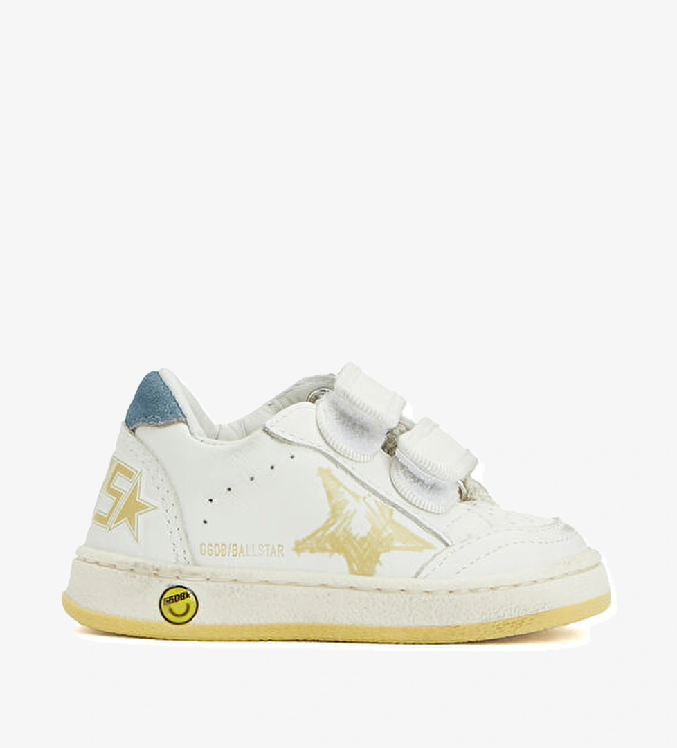 Golden Goose Ballstar Beyaz Unisex Çocuk Deri Sneaker model görseli