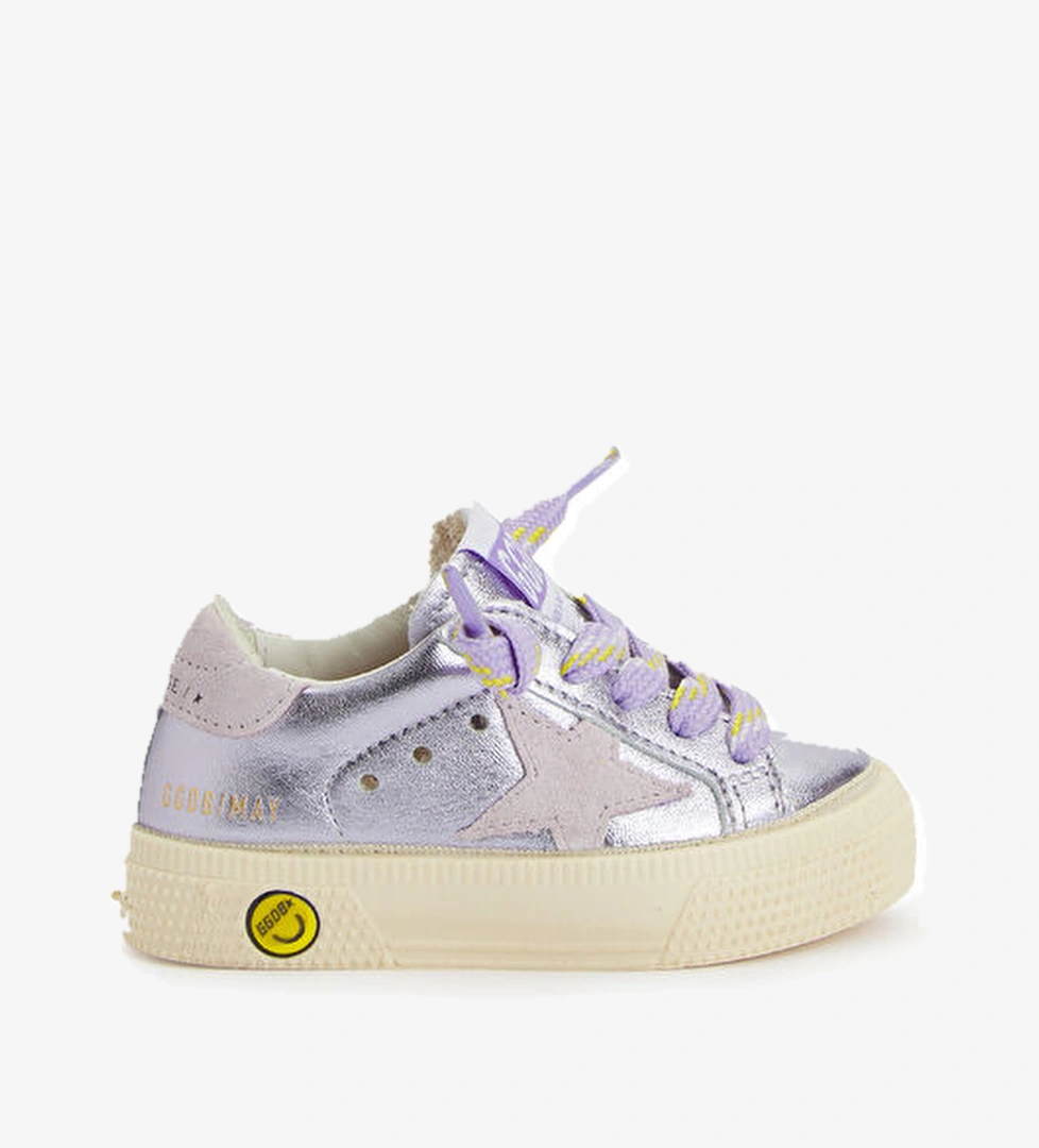 Golden Goose May Lila Unisex Çocuk Deri Sneaker model görseli