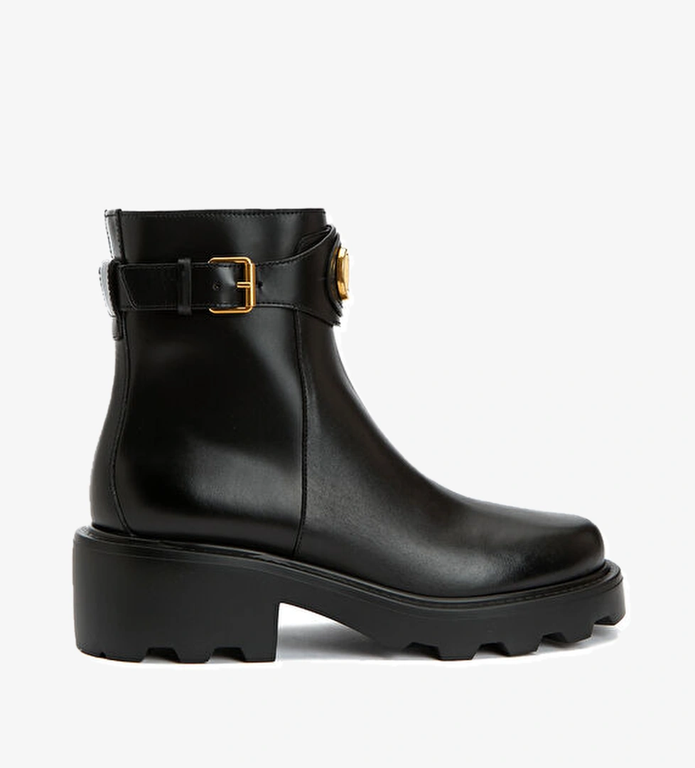 Valentino Garavani Siyah Kadın Deri Bot model görseli