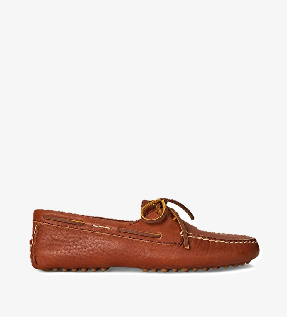 Polo Ralph Lauren Koyu Kahverengi Kadın Deri Loafer model görseli