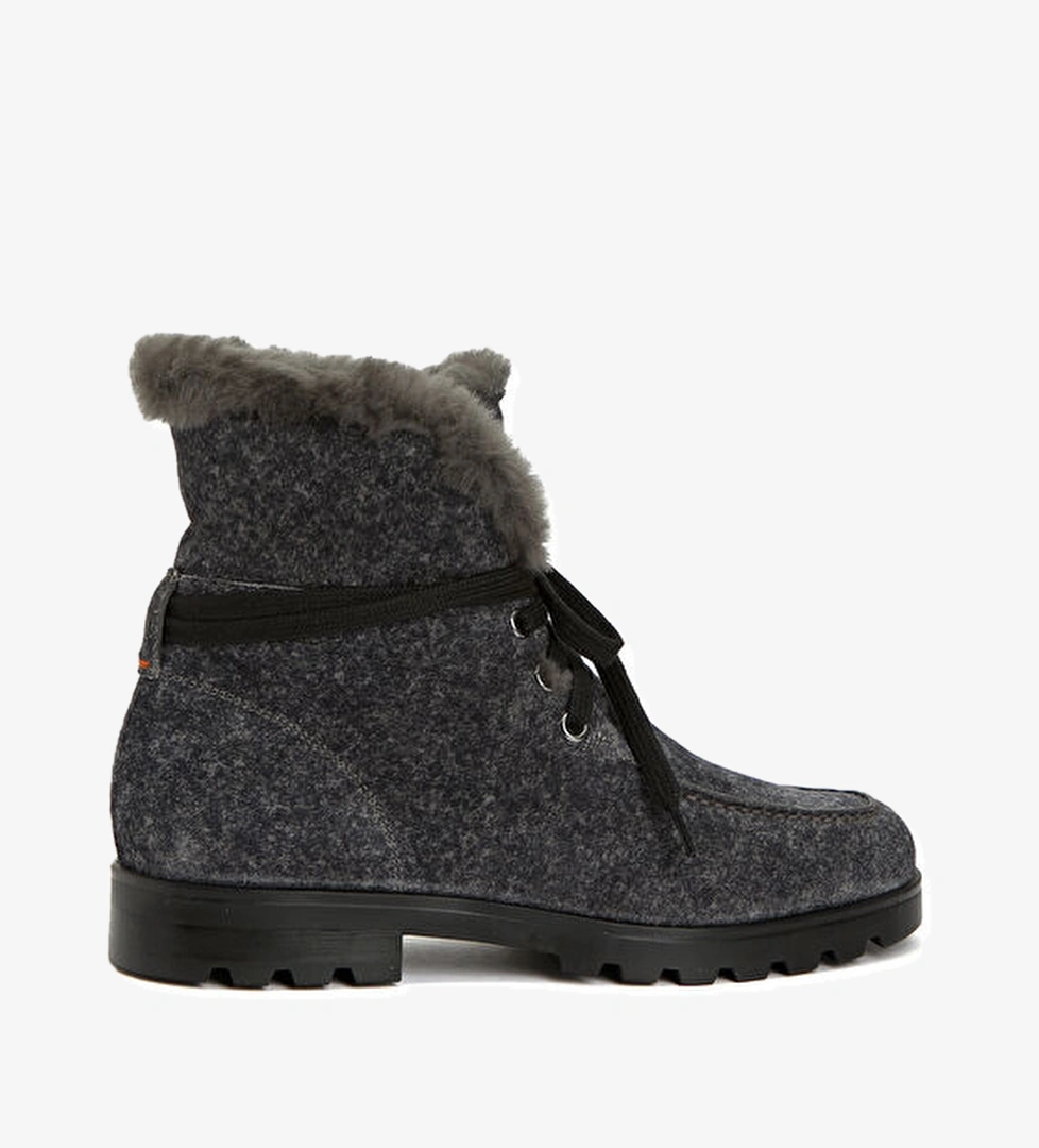 Santoni Gri Kadın Süet Bot model görseli