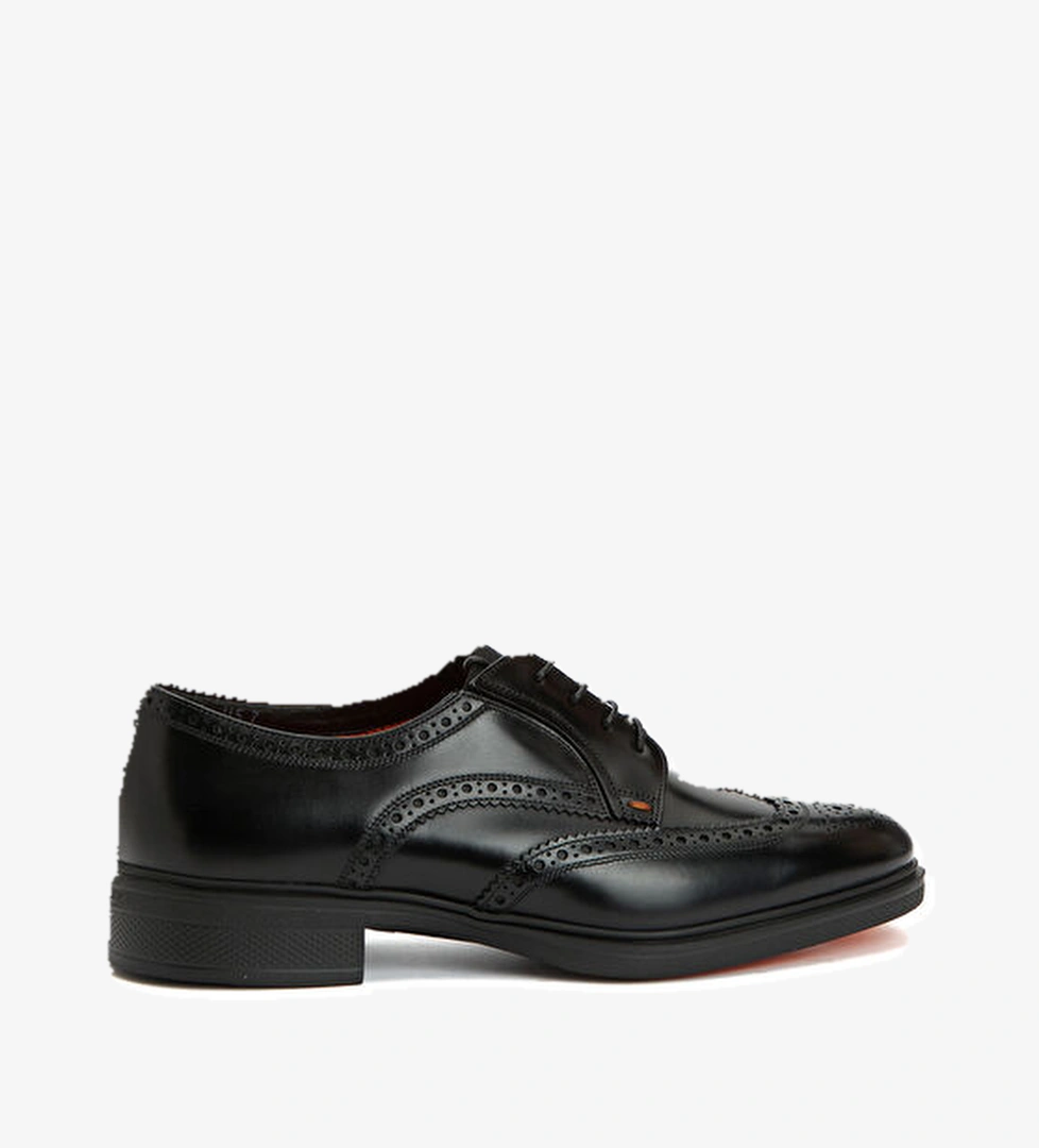 Santoni Easy Siyah Erkek Deri Ayakkabı model görseli
