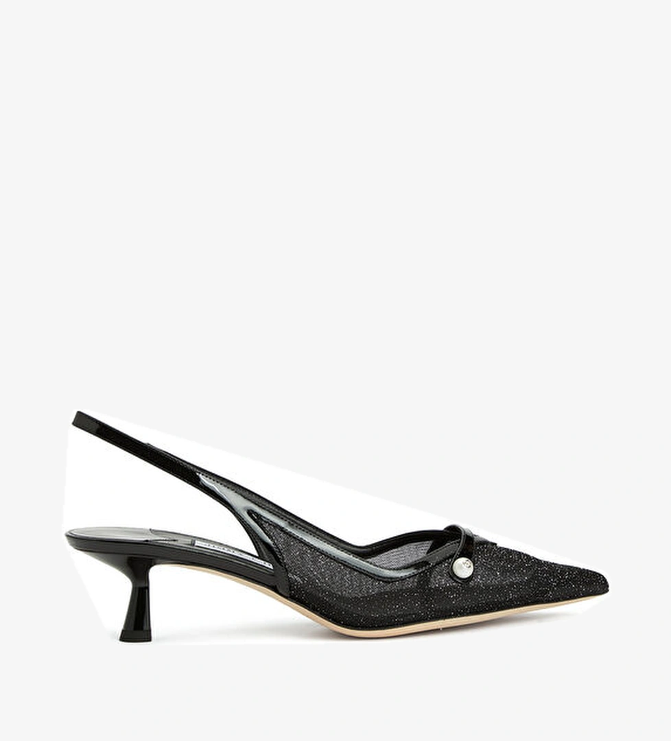 Jimmy Choo Amita Siyah Topuklu Ayakkabı model görseli