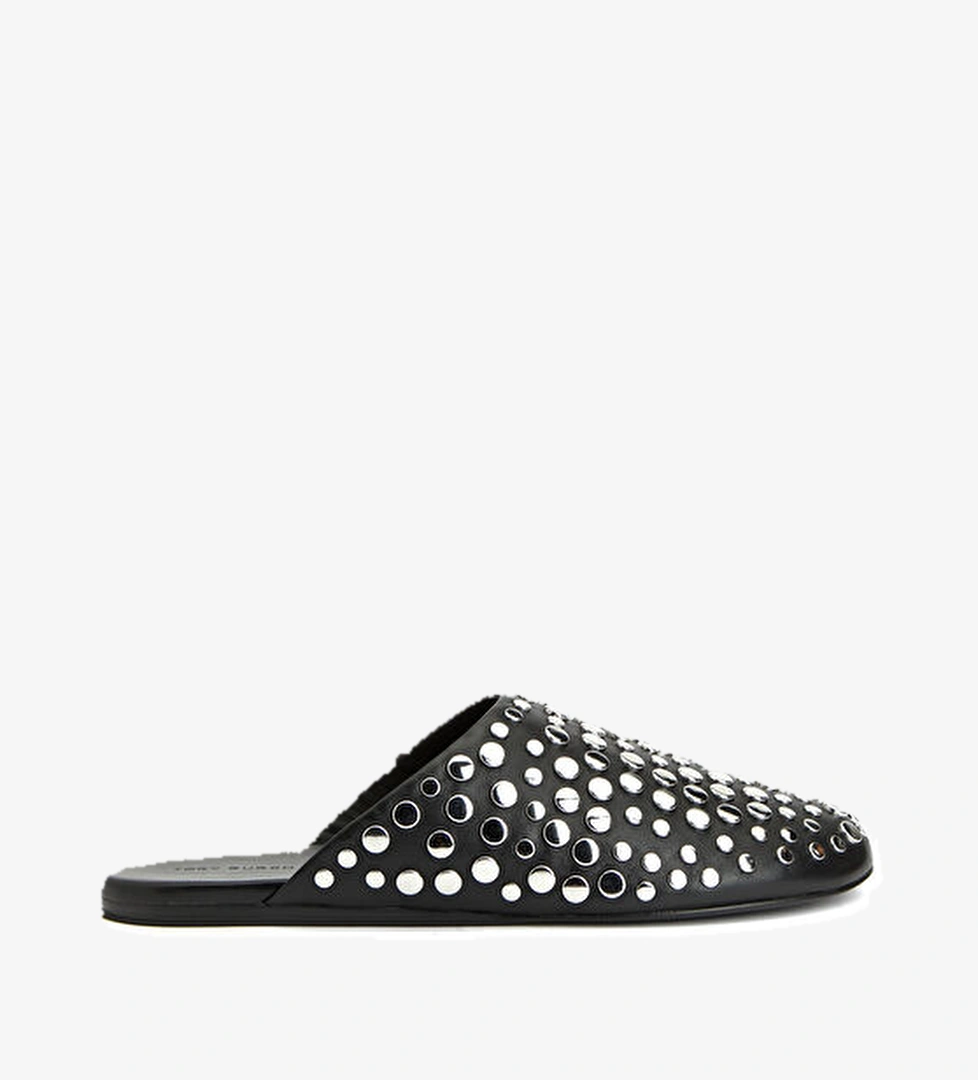 Tory Burch Siyah Kadın Deri Terlik model görseli