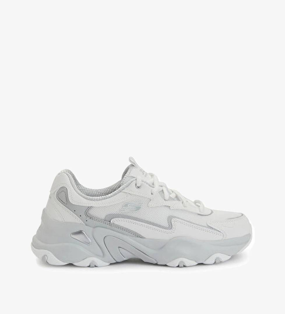 Skechers D'lites 5.0 Level Up Beyaz Gri Kadın Sneaker model görseli
