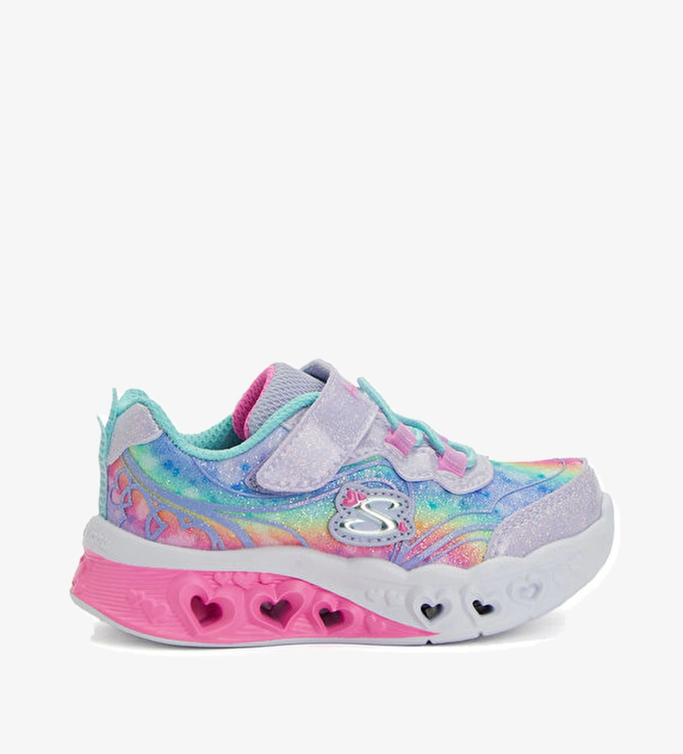 Skechers Flutter Heart Lights-Groovy Swirl Bebek Sneaker model görseli