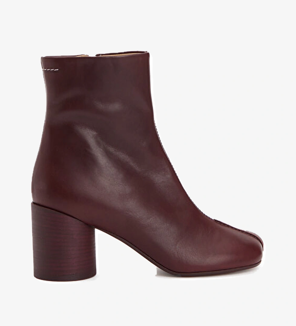 Mm6 Maison Margiela Bordo Kadın Deri Bot model görseli