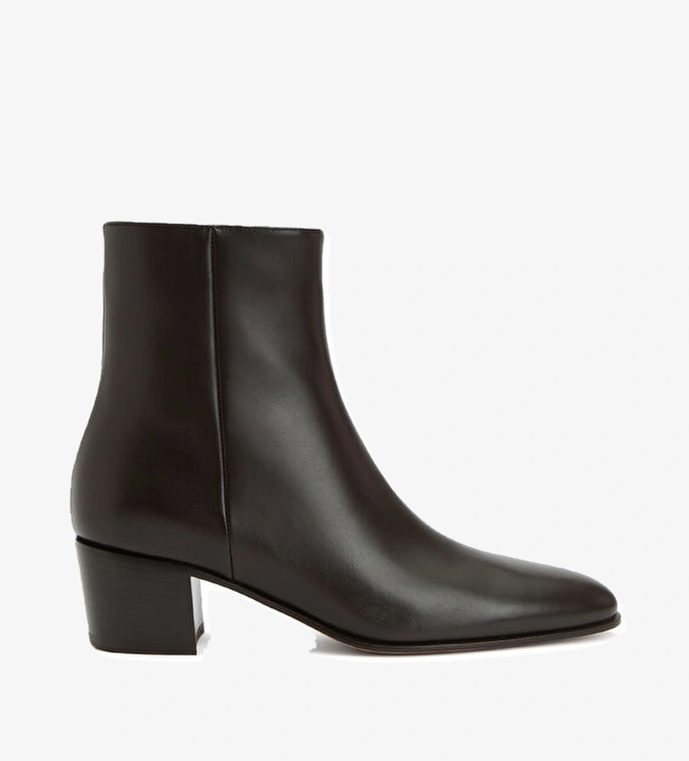 Gianvito Rossi Vitello Koyu Kahverengi Kadın Deri Bot model görseli