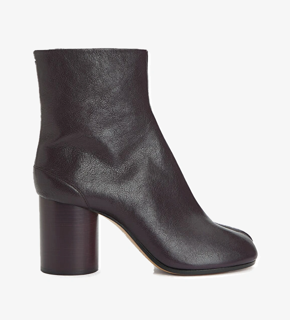 Maison Margiela Tabi Koyu Bordo Kadın Deri Bot model görseli