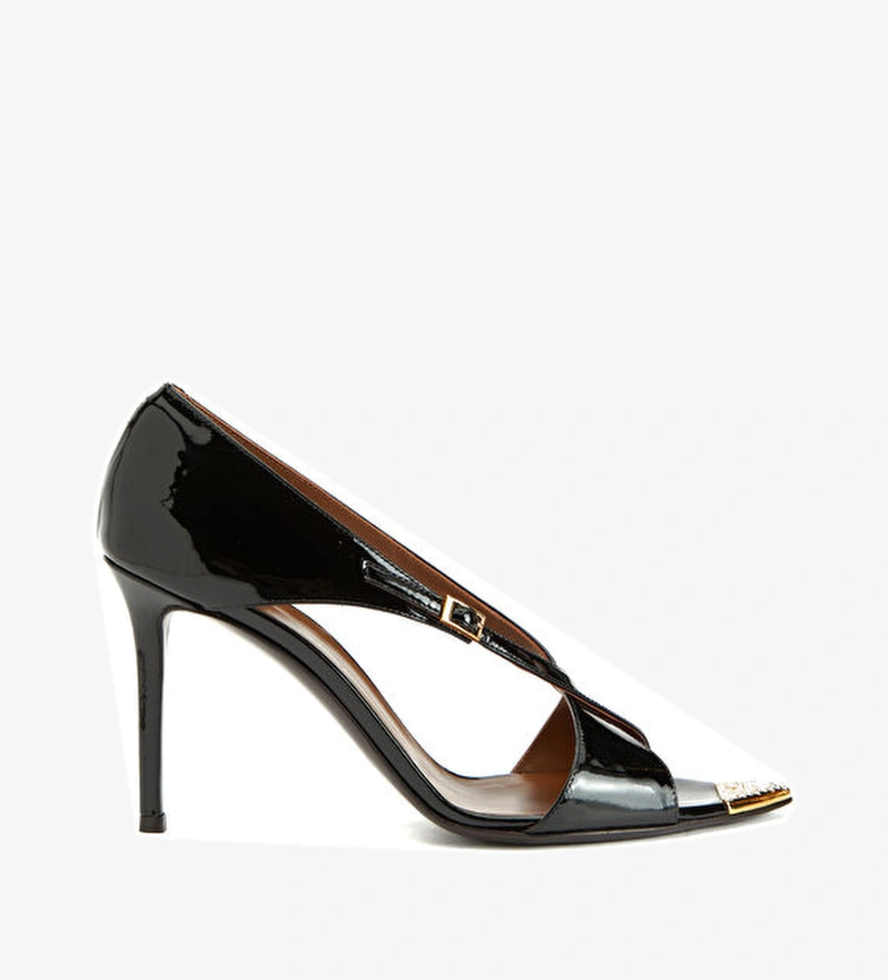 Giuseppe Zanotti Lilibeth Siyah Rugan Deri Topuklu Sandalet model görseli