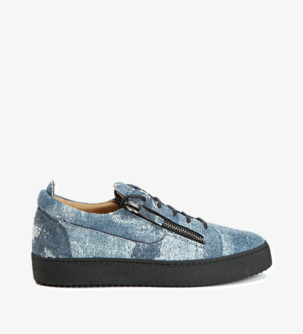 Giuseppe Zanotti Frankie Mavi Erkek Denim Sneaker model görseli