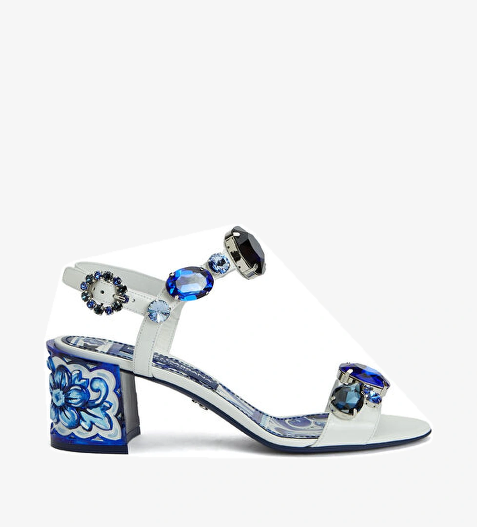 Dolce&gabbana Mavi Kadın Deri Sandalet model görseli