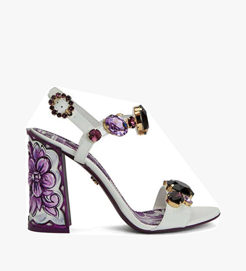 Mor Kadın Deri Sandalet - Görsel 1