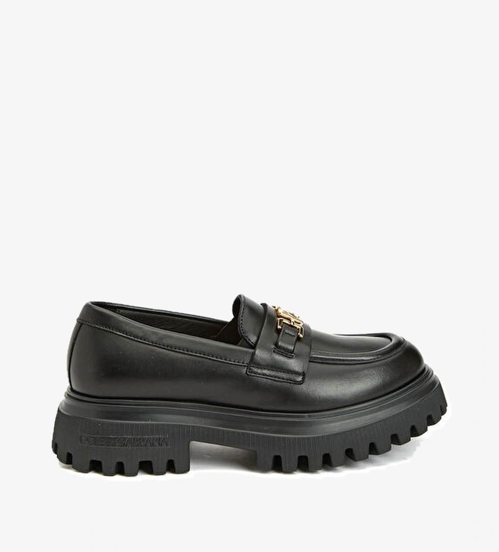 Dolce&gabbana Siyah Kız Çocuk Deri Ayakkabı model görseli