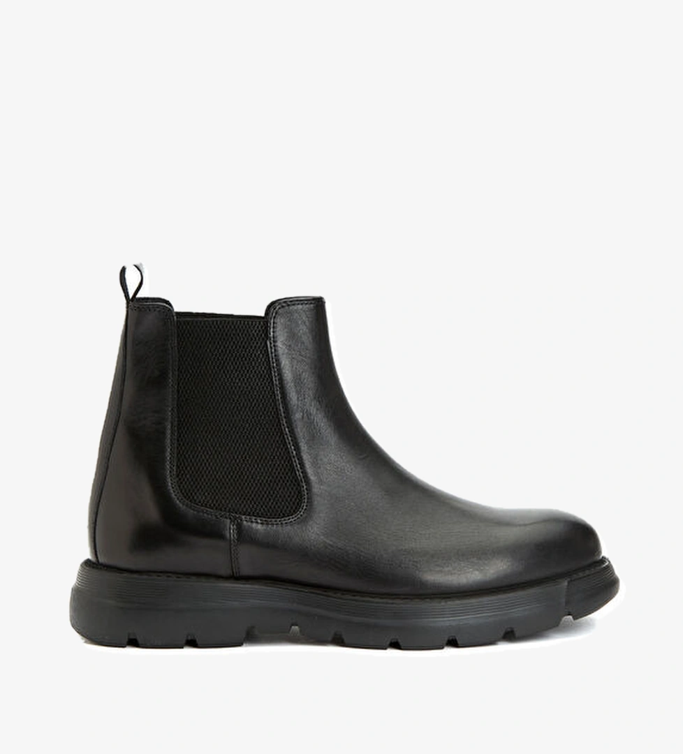 Divarese Siyah Erkek Deri Bot model görseli