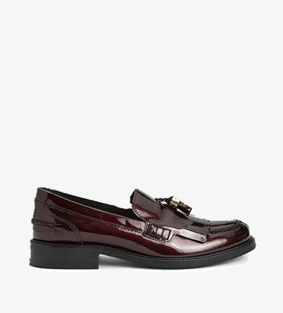 George Hogg Bordo Kadın Deri Loafer model görseli