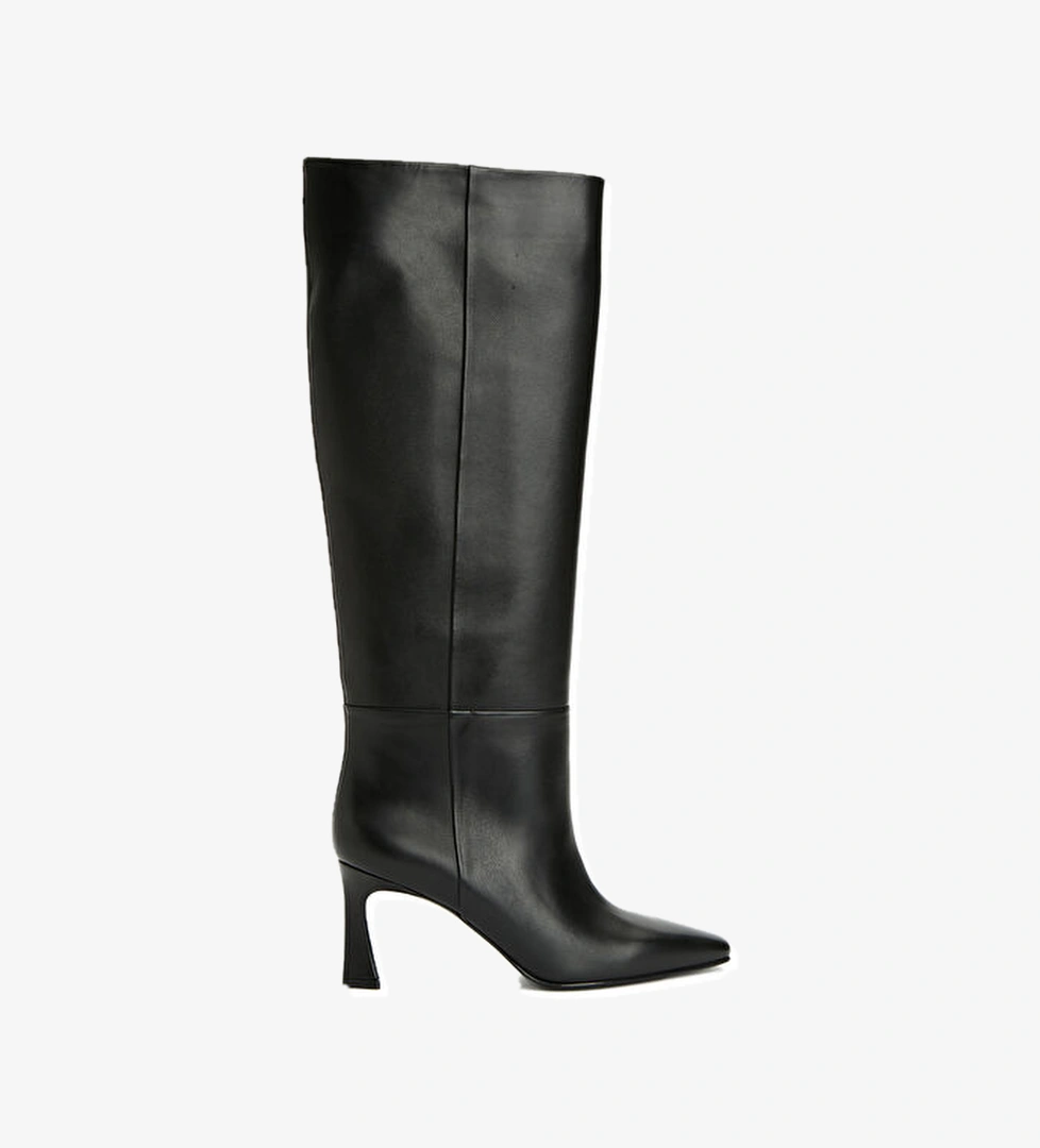 Siyah Kadın Deri Çizme - Görsel 1