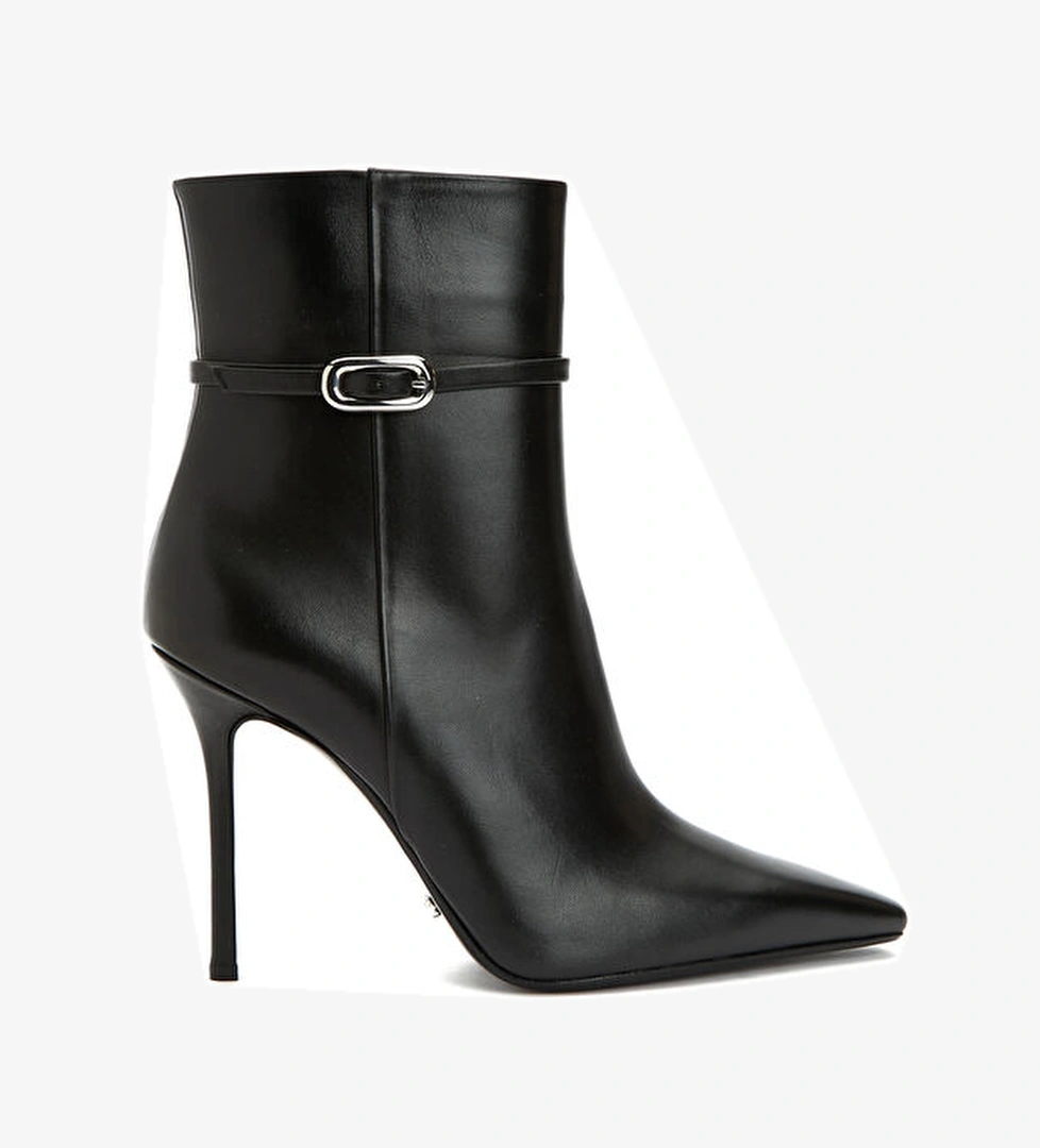 Network Siyah Kadın Toka Detaylı Deri Bot model görseli