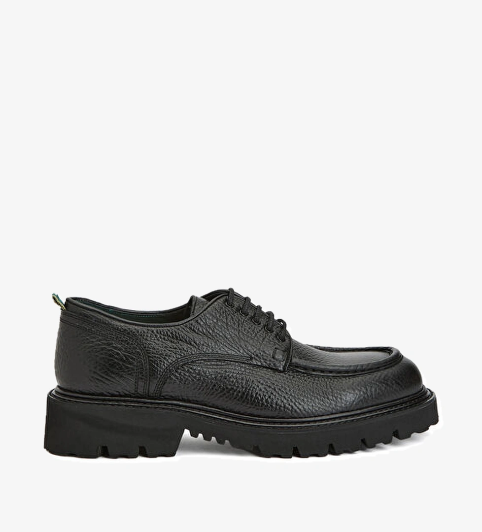 George Hogg Siyah Baskılı Erkek Deri Ayakkabı model görseli
