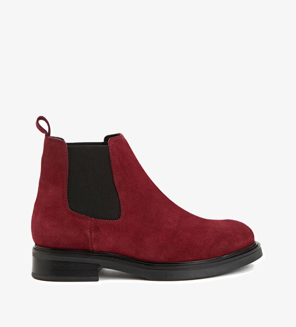 Divarese Bordo Lastikli Kadın Deri Bot model görseli