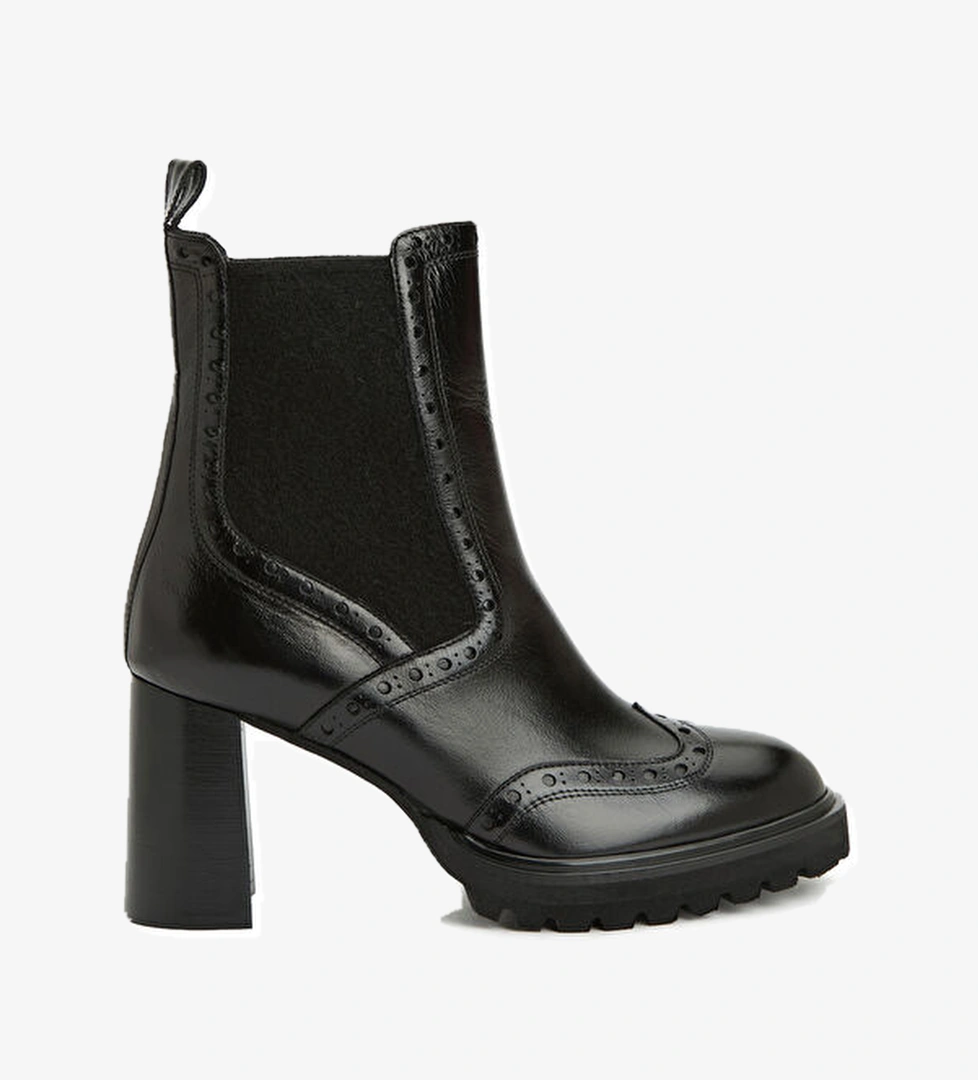Siyah Kadın Deri Bot - Görsel 1