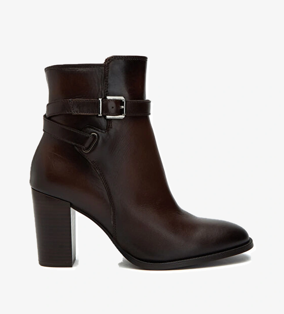 George Hogg Kahverengi Kemer Detaylı Kadın Deri Bot model görseli