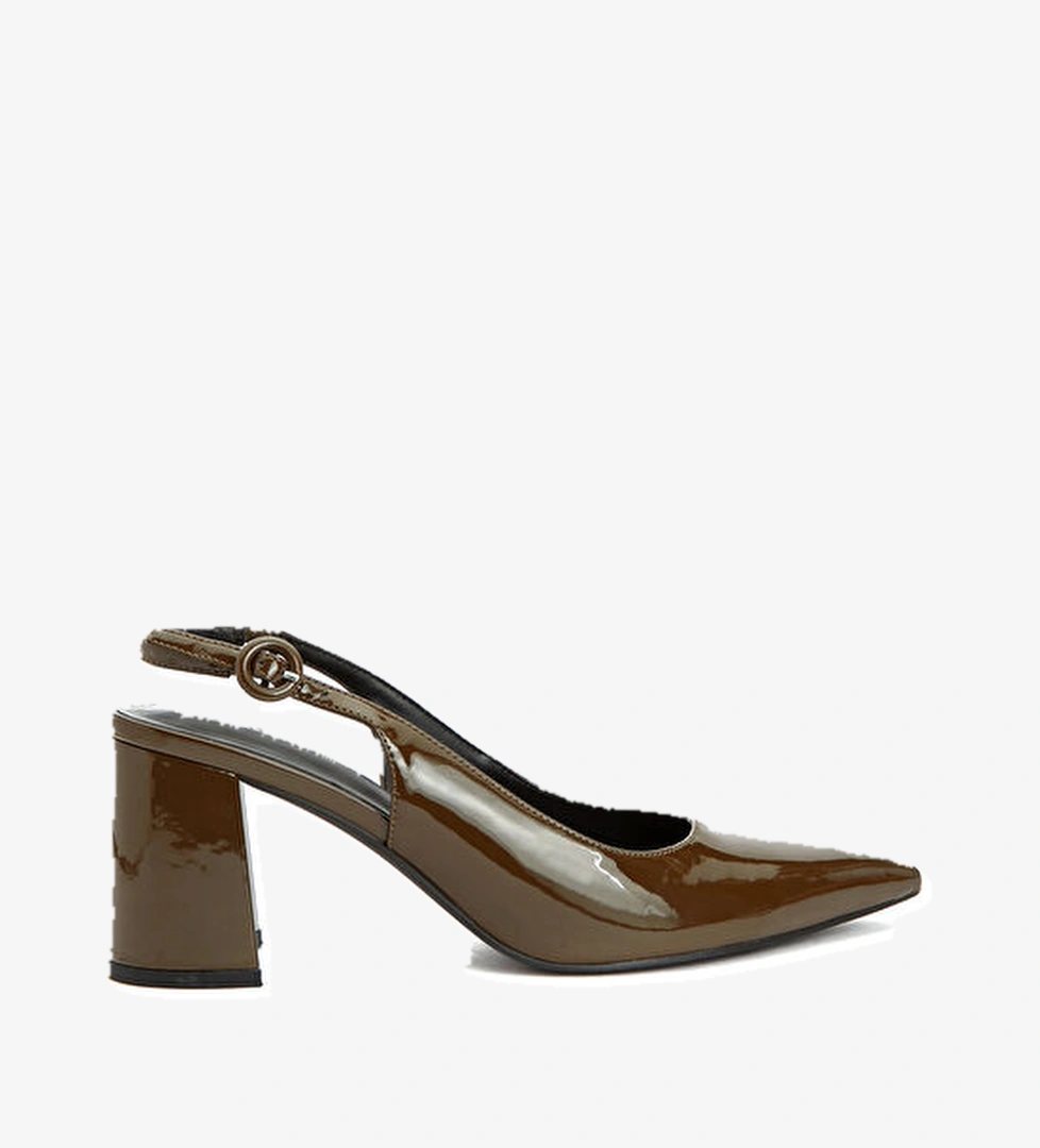 Divarese Haki Bantlı Topuklu Ayakkabı model görseli