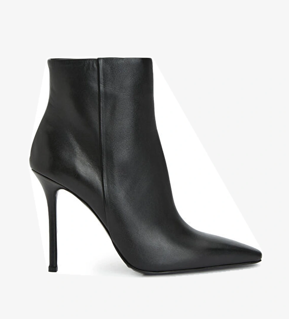 Divarese Siyah Kadın Deri Bot model görseli